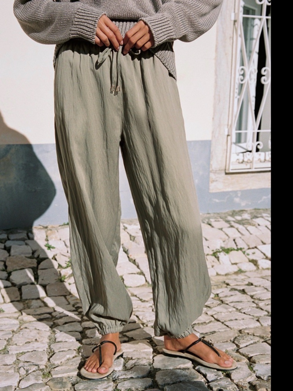 Zara Textured‎ Crinkle Pull On Pants Summer Resort , size Small